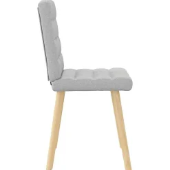 vidaXL Chaises à manger lot de 2 gris nuage tissu, chaise, chaise de salon, chaise d'accent, chaise de cuisine, siège de 4101100