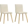 vidaXL Chaises à manger lot de 2 Lin, chaise, chaise de salon, chaise d'accent, chaise de cuisine, siège de salle à manger, 410126
