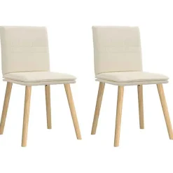 vidaXL Chaises à manger lot de 2 Lin, chaise, chaise de salon, chaise d'accent, chaise de cuisine, siège de salle à manger, 410126