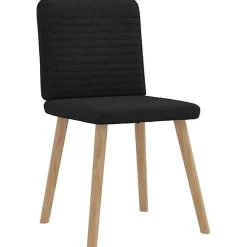vidaXL Chaises à manger lot de 2 noir tissu, chaise, chaise de salon, chaise d'accent, chaise de cuisine, siège de salle à 4101146