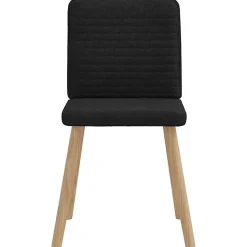 vidaXL Chaises à manger lot de 2 noir tissu, chaise, chaise de salon, chaise d'accent, chaise de cuisine, siège de salle à 4101146