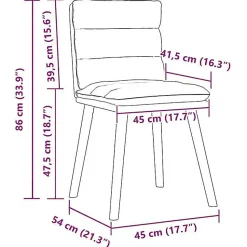 vidaXL Chaises à manger lot de 2 gris nuage tissu, chaise, chaise de salon, chaise d'accent, chaise de cuisine, siège de 4101302