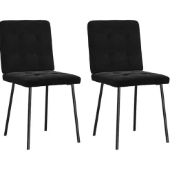 vidaXL Chaises à manger lot de 2 Noir Velours, chaise de dîner, chaise de cuisine, chaise d'appoint, chaise, chaise de 4101063