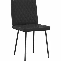 vidaXL Chaises à manger lot de 4 noir similicuir, chaise, chaise de salon, chaise d'appoint, chaise de cuisine, siège à 3315218