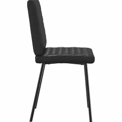 vidaXL Chaises à manger lot de 4 noir similicuir, chaise, chaise de salon, chaise d'appoint, chaise de cuisine, siège à 3315218