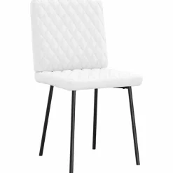 vidaXL Chaises à manger lot de 4 blanc similicuir, chaise, chaise de salon, chaise d'appoint, chaise de cuisine, siège à 3315219