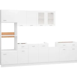 vidaXL Ensemble de Meubles de Cuisine 7 pcs Armoires de Rangement Ensemble d'Equipement de Cuisine Meubles de Rangement 3067623