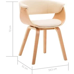 vidaXL 2x Bois Courbé Chaises de Salle à Manger Chaises à Dîner Chaises de Repas Chaises de Cuisine Siège de Salon Chaises 278730