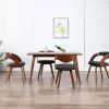vidaXL 4x Bois Courbé Chaises à Dîner Chaises de Salle à Manger Chaises de Cuisine Chaises de Repas Chaises de Salon Maison 278842