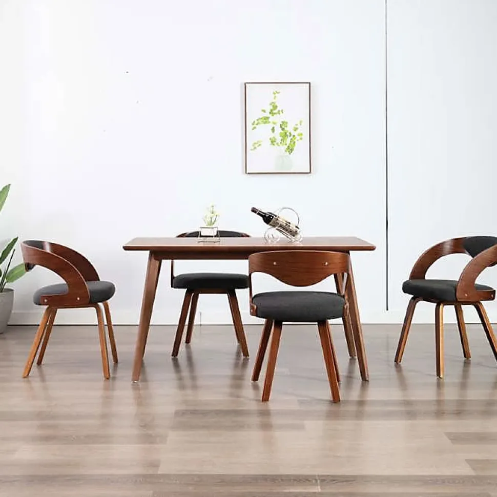 vidaXL 4x Bois Courbé Chaises à Dîner Chaises de Salle à Manger Chaises de Cuisine Chaises de Repas Chaises de Salon Maison 278842
