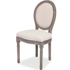 vidaXL 4x Chaise de Salle à Manger Lin Chaise à Manger Chaise de Cuisine 244088