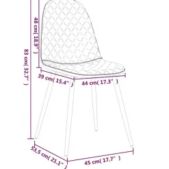 vidaXL 4x Chaises de Salle à Manger Chaises de Repas Sièges à Dîner Chaises de Cuisine Meubles de Cuisine Maison Intérieur 325686