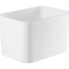 Vidoir bac a laver 59,7x42x5 grande hauteur 38cm céramique traditionnelle SANINDUSA Tribo 60 à poser sur plan blanc