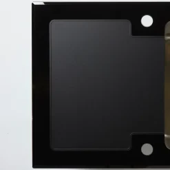 Évier à encastrer 1 bac avec égouttoir noir et argent Cooke & Lewis Christianna