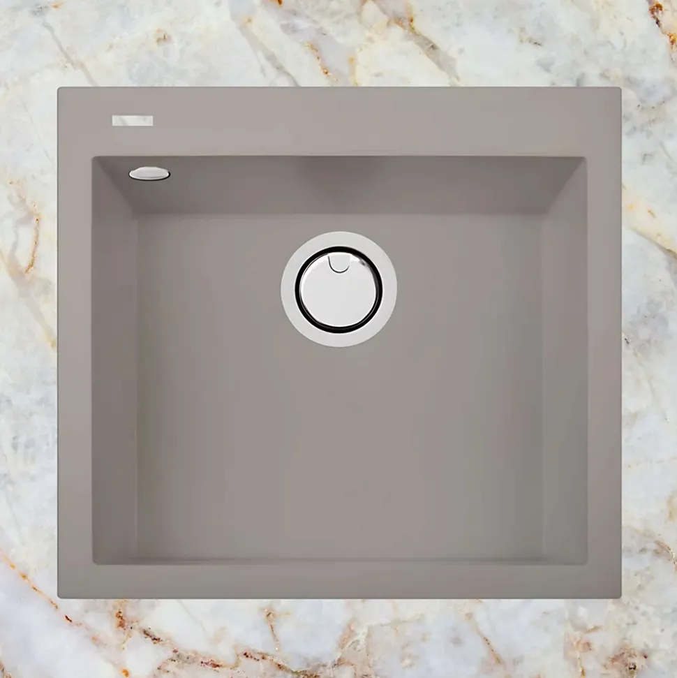 Évier à encastrer 1 Cuve 49x40x20cm - Quartz Tartufe - Quadra SE FRÉCAN
