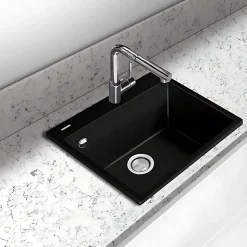 Évier à encastrer 1 Cuve 49x40x20cm - Quartz Noir Mat - Quadra SE FRÉCAN