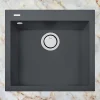 Évier à encastrer 1 Cuve 69x40x20cm - Quartz Concrete - Quadra SE FRÉCAN