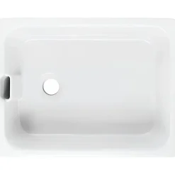 Évier bac a laver 1 bac à poser ou à encastrer par dessous 60x46cm hauteur 25,2cm trop-plein intégré grès SANINDUSA Belfast blanc