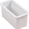 Évier compact 1 bac à encastrer 46,2x23,7cm hauteur 22,3cm grès fin tradionnel SANINDUSA Valet blanc (livré avec bonde)