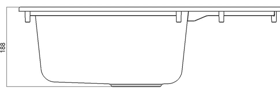 Évier compact en composite blanc 1 bac à encastrer Karta