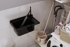 Évier Compact Granitan Monza pour Garage, Buanderie, Chaufferie Noir avec Siphon 1 pièce