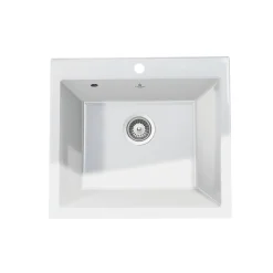 Évier céramique blanc FELIX 1 bac 600x510 mm