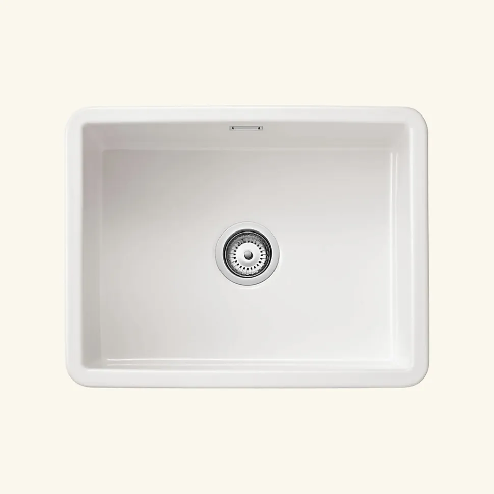 Évier céramique blanc Sanindusa VALET 1 bac 60x46 cm