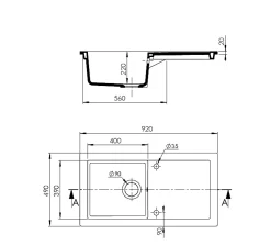 Évier céramique Lingot XS 1 cuve blanc