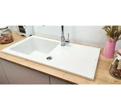 Évier céramique Lingot XS 1 cuve blanc