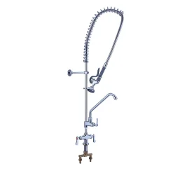 Évier Cuisine Commercial en Acier Inoxydable & Robinet - Drainage à droite