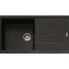 Évier de cuisine à encastrer 1 cuve Noir anthracite FRANKE 97 x 50 cm avec égouttoir réversible