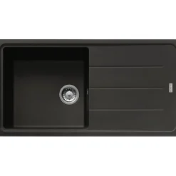Évier de cuisine à encastrer 1 cuve Noir anthracite FRANKE 97 x 50 cm avec égouttoir réversible