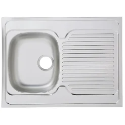 Évier de cuisine à poser 1 bac Mayr acier inoxydable gris