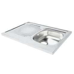 Évier de cuisine à poser 1 bac Mayr acier inoxydable gris