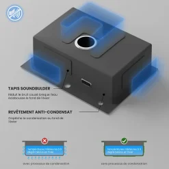 Évier de Cuisine 60 x 45 cm AVEC Mitigeur Cusine, CECIPA MAX Évier en inox , Évier 1 Bac Montage Encastré ou Supérieur