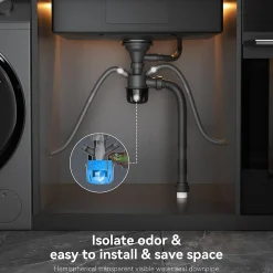 Évier de Cuisine 60 x 45 cm, Cecipa MAX Évier en Inox , Évier 1 Bac avec Panier de Drainage , Évier à Encastrer