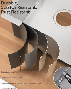 Évier de Cuisine 40 x 45 cm, CECIPA MAX Évier en inox brossé, Évier 1 Bac, Lavabo Cuisine Montage Encastré ou Supérieur