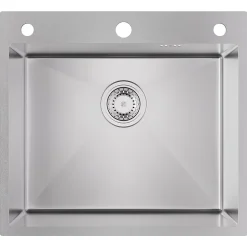 Évier de Cuisine 50 x 45 cm, SOFETIY MAX Évier en inox brossé, Évier 1 Bac Montage Encastré ou Supérieur