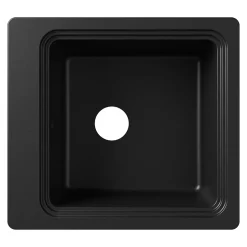 Évier de cuisine en composite de quartz noir 1 bac à encastrer GoodHome Romesco
