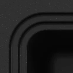 Évier de cuisine en composite de quartz noir 1 bac à encastrer GoodHome Romesco