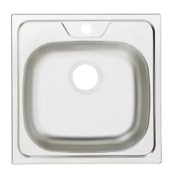 Évier de cuisine en inox satiné 1 bac à encastrer Gamow