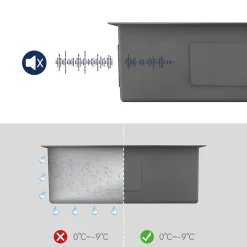 Évier de Cuisine inox brossé 55 x 45 cm, CECIPA MAX Évier 1 Bac, Lavabo Cuisine Montage encastrer + Distributeur de Savon