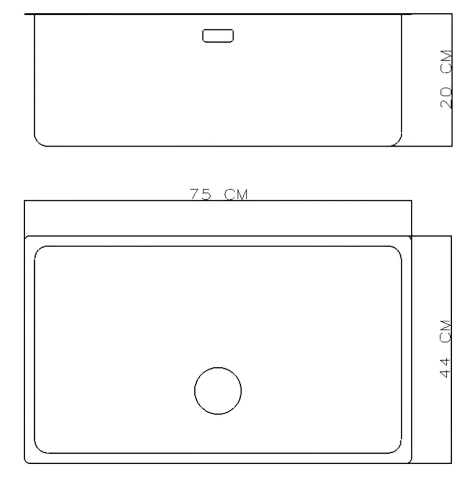 Évier de cuisine sous-plan 1 cuve XL en acier inoxydable Villach GoodHome