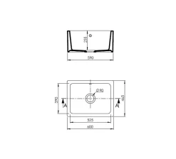 Évier de cuisine timbre d'office Belfast anthracite 1 bac