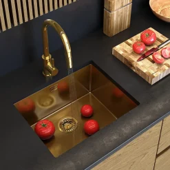 Évier en Acier Granitan Silvo54 encastrable avec Siphon - 1 pièce