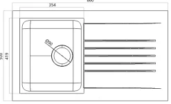 Évier en composite blanc 1 bac à encastrer Karta