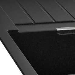 Évier en composite de quartz noir 1 bac + égouttoir Cooke & Lewis Galvani