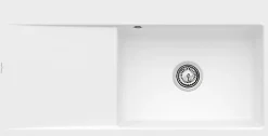 Évier en céramique 1 cuve à droite à encastrer Villeroy & Boch Subway Style blanc brillant
