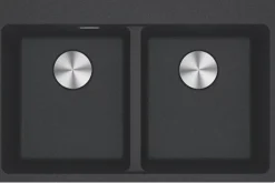 Évier en fragranite noir 2 bacs à encastrer Franke