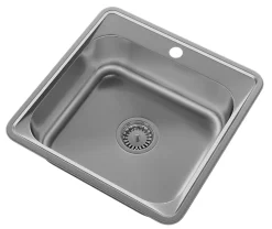 Évier en granit inoxydable Turi48 Unité simple avec siphon